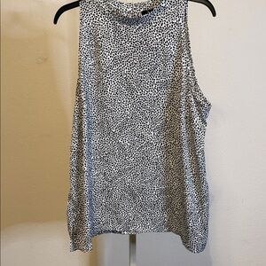 Worthington‎ Monochrome Dotted Sleeveless Top